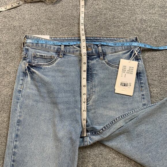 H&M Jeans Womens M Medium Light Wash Denim Skinny Ultra High Rise Ankle Stretch - Picture 5 of 11